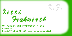 kitti fruhwirth business card