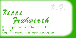 kitti fruhwirth business card